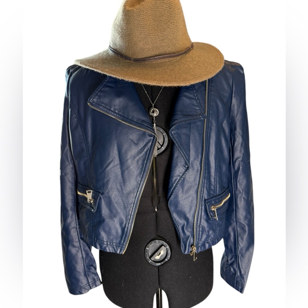 Shinestar Faux Leather Moto Jacket